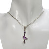 Amethyst Butterfly Sterling Silver Pendant