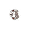 Wolf Moon Cherry Amber Sterling Silver Adjustable Ring