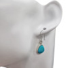 Howlite Stone Sterling Silver Earrings On Hooks