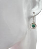 Malachite Sterling Silver Earrings On Hooks