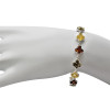 Multi-Color Amber Clubs Link Bracelet