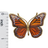 Cameo Amber Gold Plated Silver Monarch Butterfly Pendant
