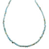 Aquamarine Beads Sterling Silver Necklace