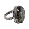 Green Amber Handmade Adjustable Ring