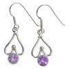 Faceted Amethyst Dangle Earrings