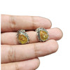 Citrine Amber Stud Earrings