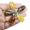 Baltic Amber Handmade Flower Pendant