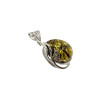 Amber Pendant Butterfly Design Sterling Silver Jewelry