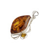 Amber Sterling Silver Handmade Pendant Jewelry