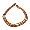 Faceted Cognac Amber Beaded Necklace 19"