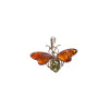Baltic Amber Sterling Silver Butterfly Pendant