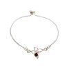Cognac Amber Sterling Silver Butterfly Bracelet