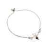Cognac Amber Sterling Silver Butterfly Bracelet