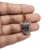Amber Sterling Silver Leopard Pendant