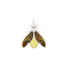 Cameo Amber Sterling Silver Bee Pendant (3963)