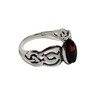 Cherry Amber Celtic Ring