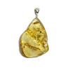 Amber Free-Form Sterling Silver Pendant