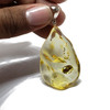 Amber Free-Form Sterling Silver Wave Design Pendant