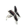 Cherry Amber Butterfly Adjustable Ring