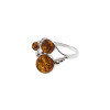 Cognac Amber/Sterling Silver Ring