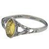 Citrine Amber Celtic Style Sterling Silver Ring