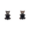 Bear Cherry Amber Sterling Silver Earrings