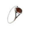 Cognac¬† Color Amber Sterling Silver Ring