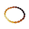 Faceted Multi-Color Amber ''Rainbow" Stretch Bracelet