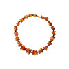 Multi-Color Amber Beaded Necklace 27"
