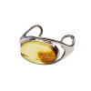Natural Amber Sterling Silver Cuff Bracelet
