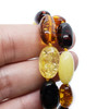 Multicolor Amber Beaded Necklace 28"