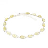 Citrine Amber .925 Silver Link Bracelet