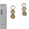 Citrine Amber Sterling Silver Honeycomb Stud Earrings