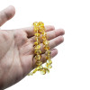Citrine Color Amber Polished Necklace 28"