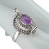 Amethyst Sterling Silver Locket Ring