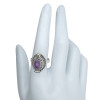 Amethyst Sterling Silver Locket Ring