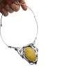 Handmade Butterscotch Amber Antique Design Silver Necklace