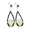 Baltic Amber Malachite Earrings