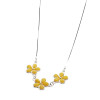 Butterscotch Amber Flower Necklace