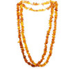 Cognac Amber Chips Necklace 58''-59''