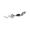 Cherry Amber Sterling Silver Snake Pendant (2983)