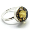 Amber Cameo/Intaglio Rose Adjustable Rings