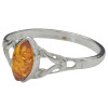 Cognac Amber Celtic Style Ring