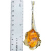 Cognac Amber Gold Plated Silver Handmade Pendant