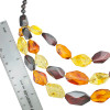 Multicolor Amber Beaded Necklace 19"