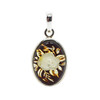 Carved Rose Amber Cameo / Intaglio Pendant