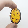 Cognac Amber Sterling Silver Pin/Pendant