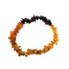 Rainbow Amber Chip/Raw Stretch Bracelet