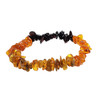 Rainbow Amber Chip/Raw Stretch Bracelet