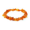 Cognac Amber Chip/Raw Stretch Bracelet